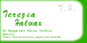 terezia halvax business card